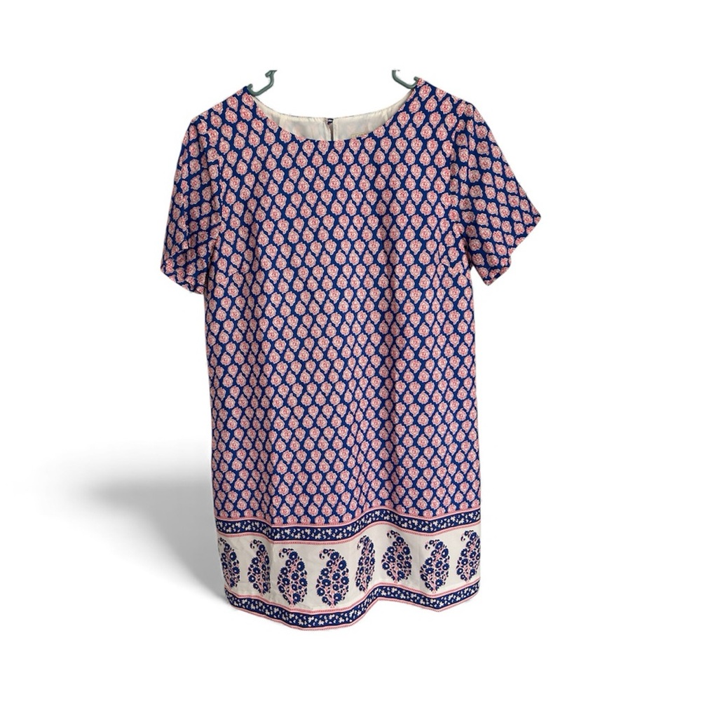 J. Crew Blue and Orange Shift  Dress